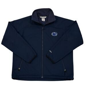 Columbia Penn State Nitty Lions Jacket Mens Sz Large Blue Fleece Lined Full Zip